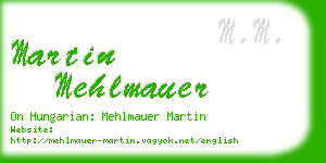 martin mehlmauer business card